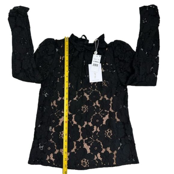 WAYF Erika Puff-Sleeve Lace Top,‎ Size XSMALL - Picture 8 of 15